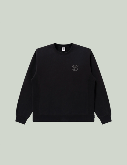 RHINESTONE B EMBLEM CREW SWEAT