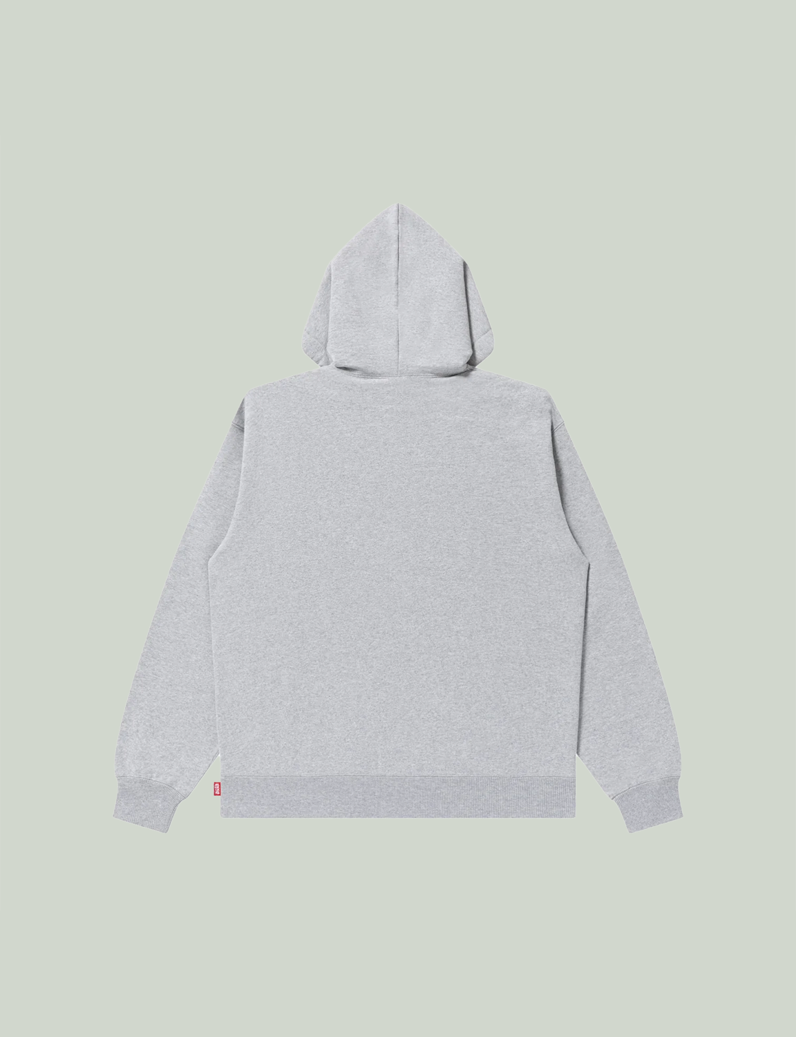 METAL LOGO FABRIC-STITCHED ZIP HOODIE