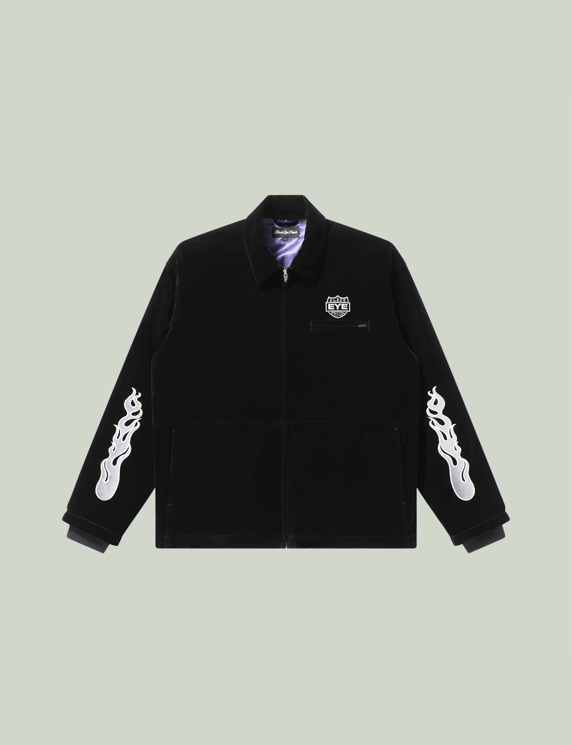 FLAME RIDER LOGO VELOUR RIDERS JACKET