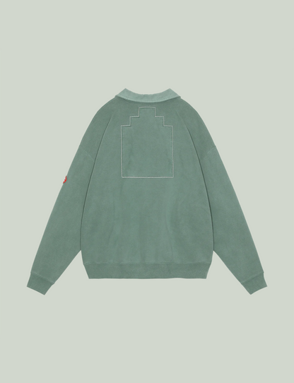 OVERDYE COLLARED HALF ZIP