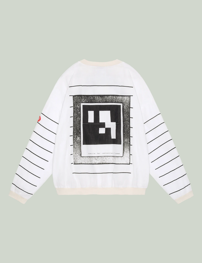 xPE>µB:X GAUZE CREW NECK