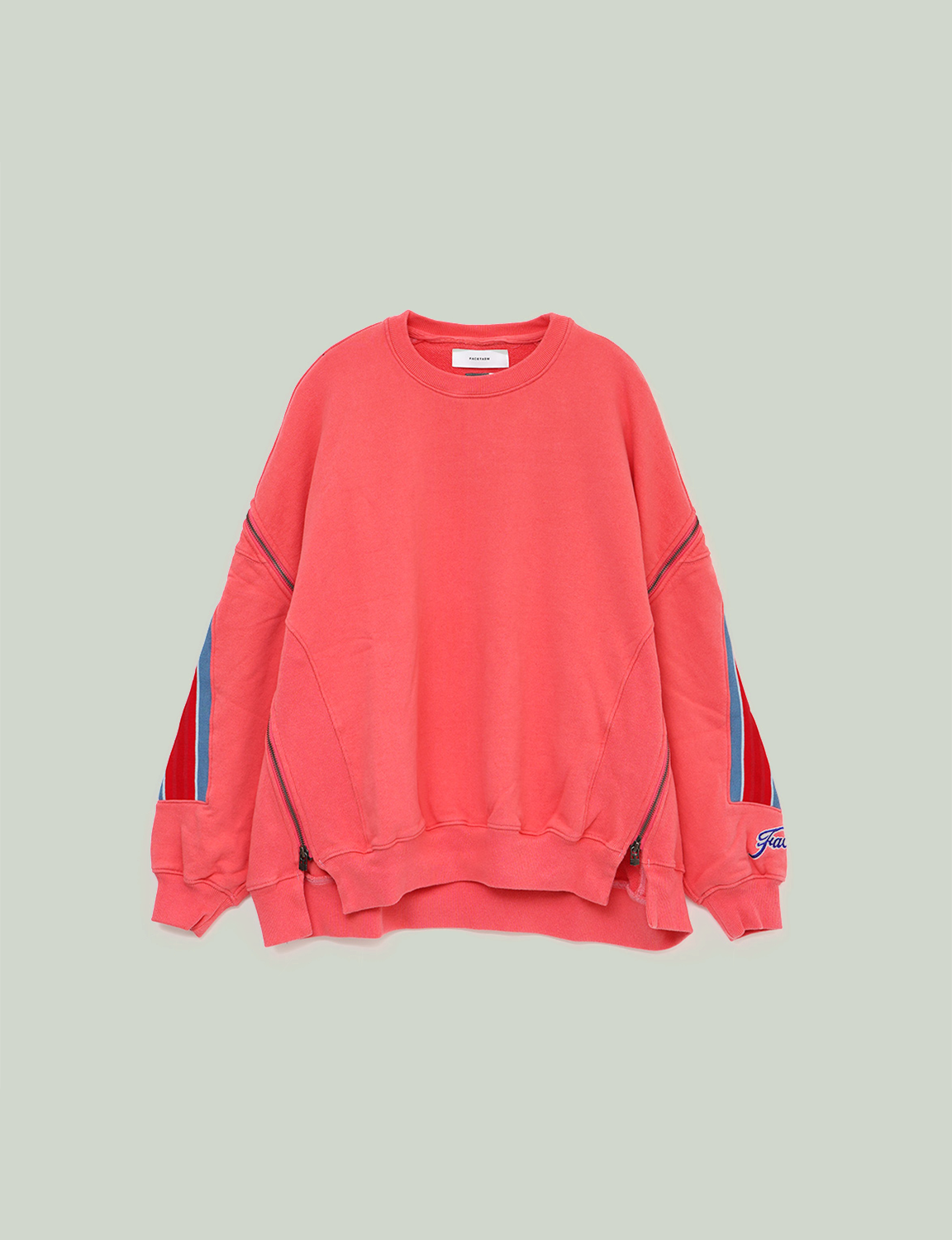 ZIPPER RIB SWEAT