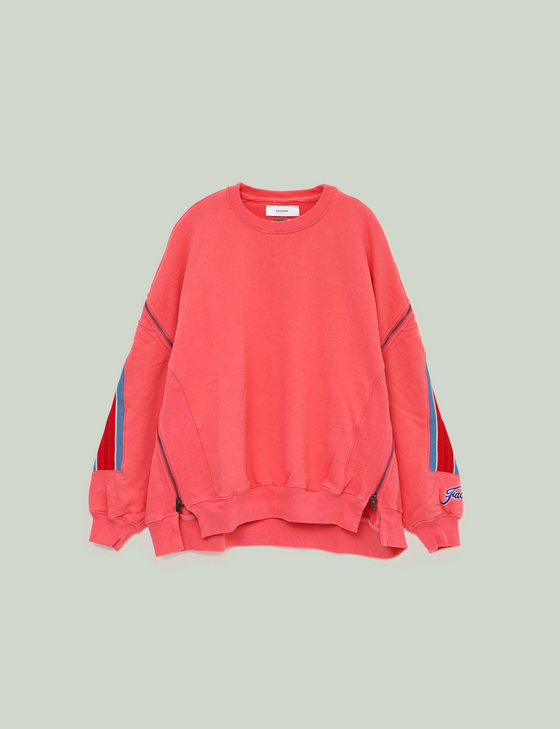 ZIPPER RIB SWEAT