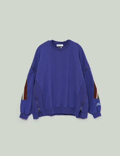 ZIPPER RIB SWEAT