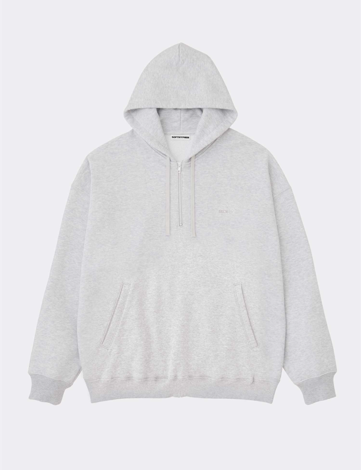 SOFTHYPHEN - SOHY HALF ZIP UP HOODIE - LGRY