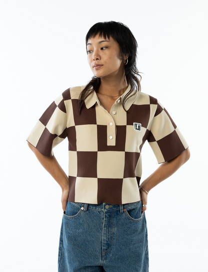 Checkered knit shirt