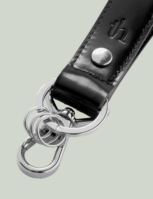 Key Ring Belt / black × silver