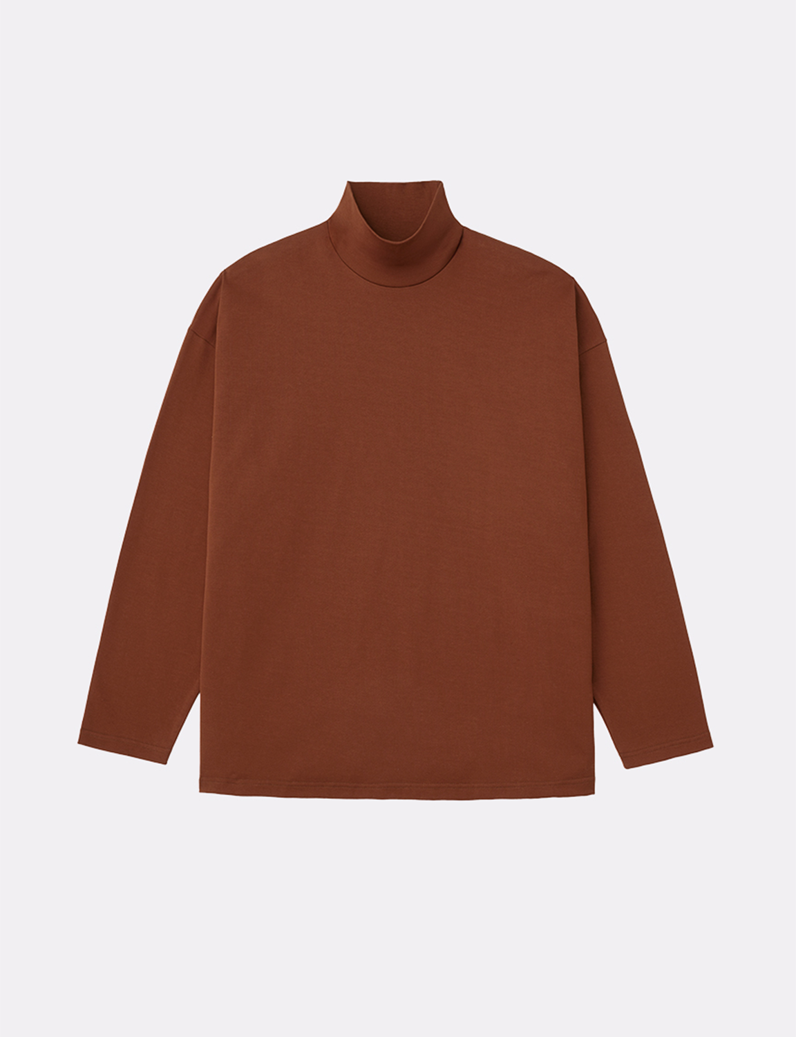 SHOULDER PLEATS HIGH NECK L/S TEE