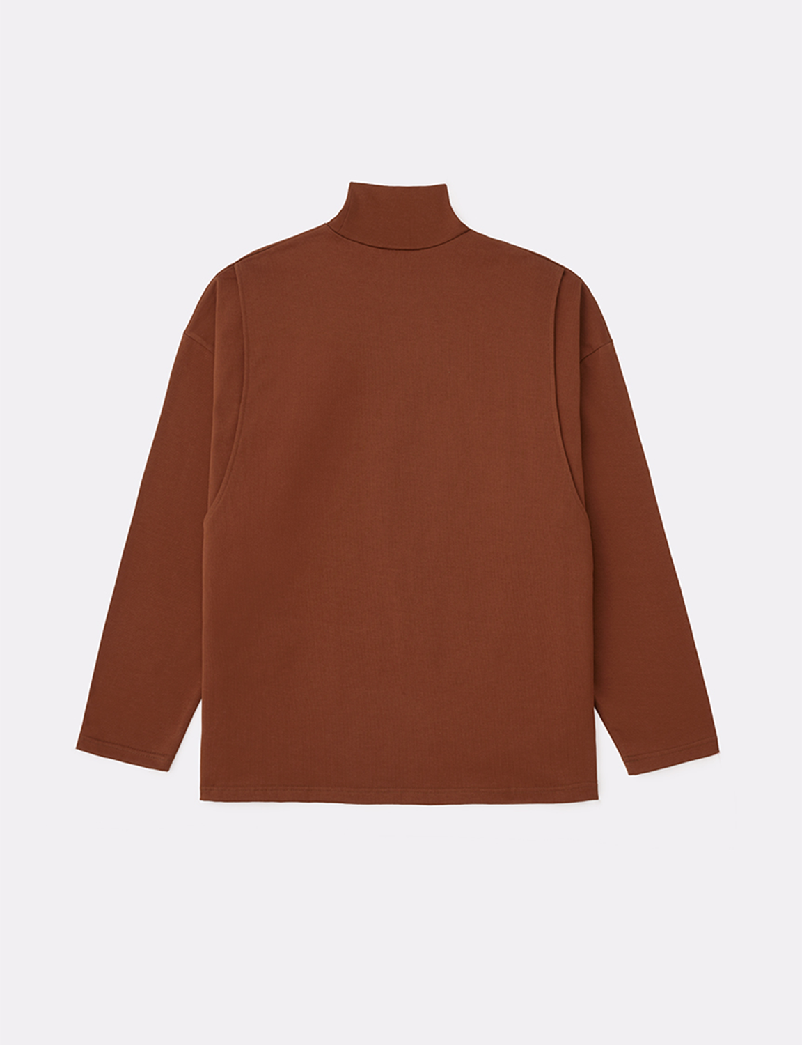 SHOULDER PLEATS HIGH NECK L/S TEE