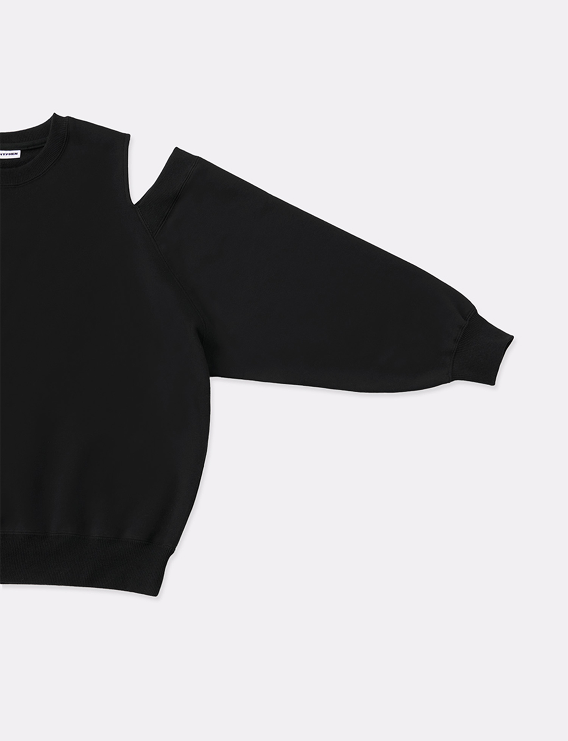 OPEN SHOULDER CREW NECK SWEAT