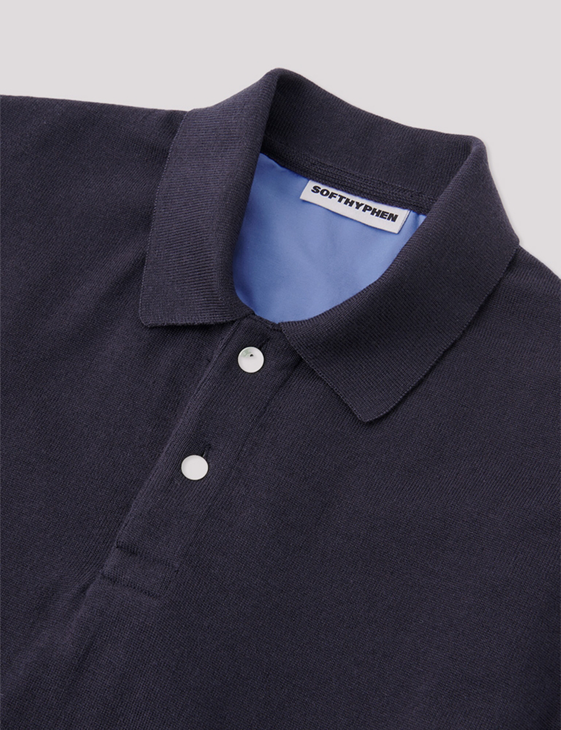 KNIT POLO OVER SIZED L/S SHIRT