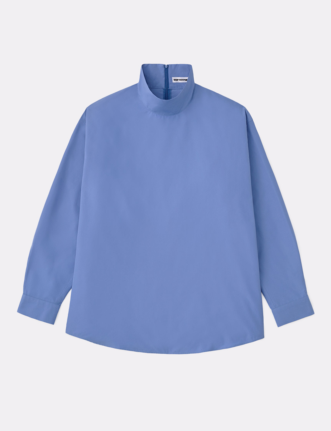 SHOULDER PLEATS HIGH NECK PULLOVER SHIRT