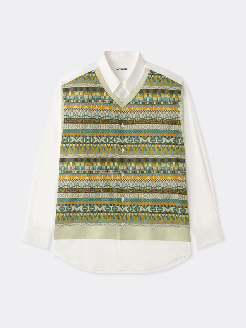 FAIRISLE TROMPE L'OEIL SHIRT