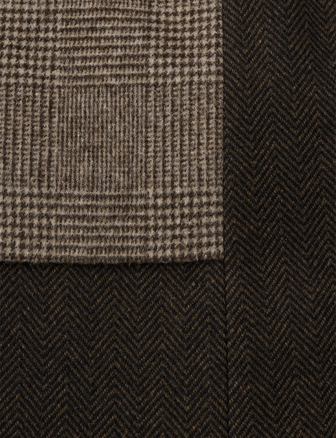 HERRINGBONE TWEED DOUBLE FRONT COAT