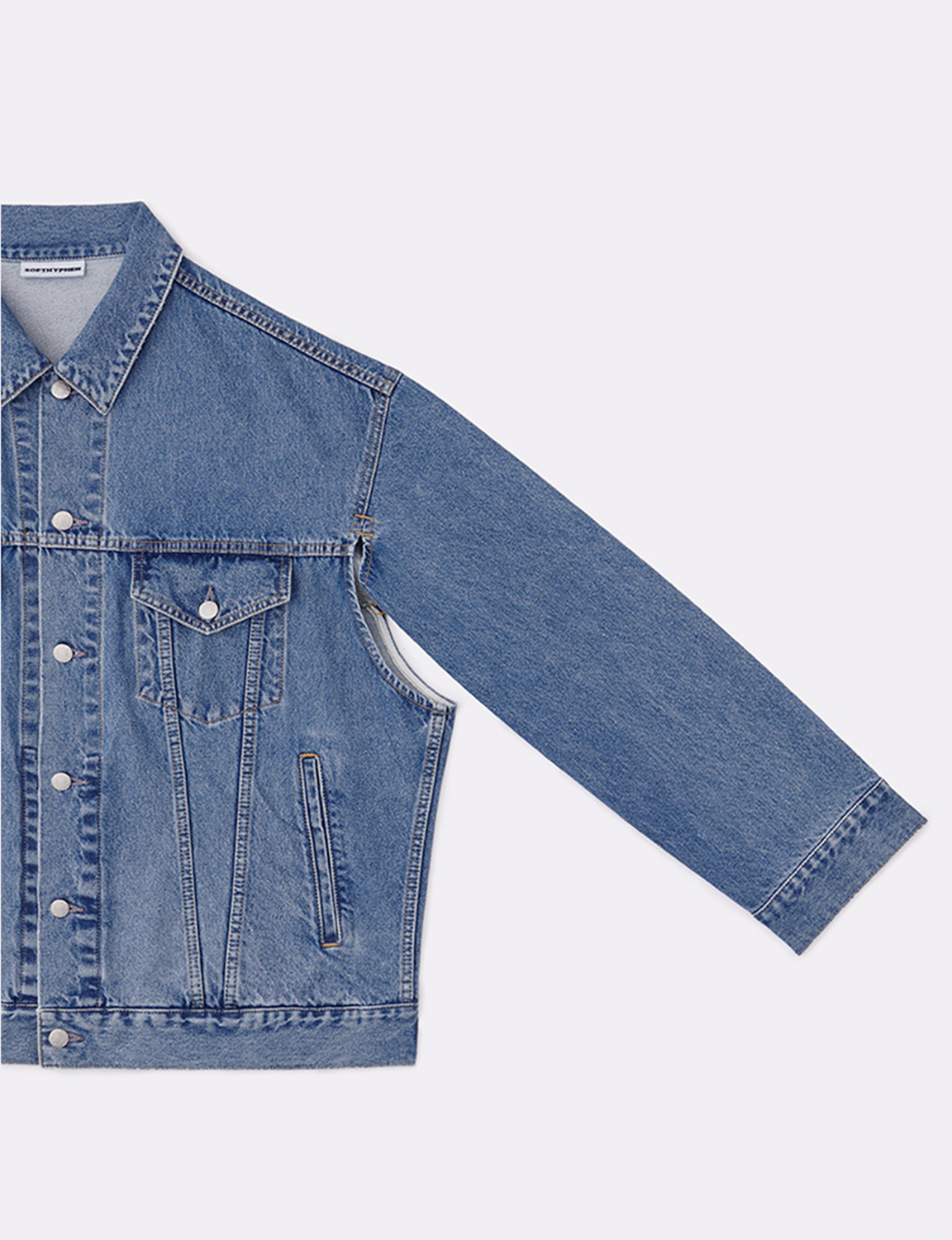 ARMHOLE SLIT DENIM JACKET