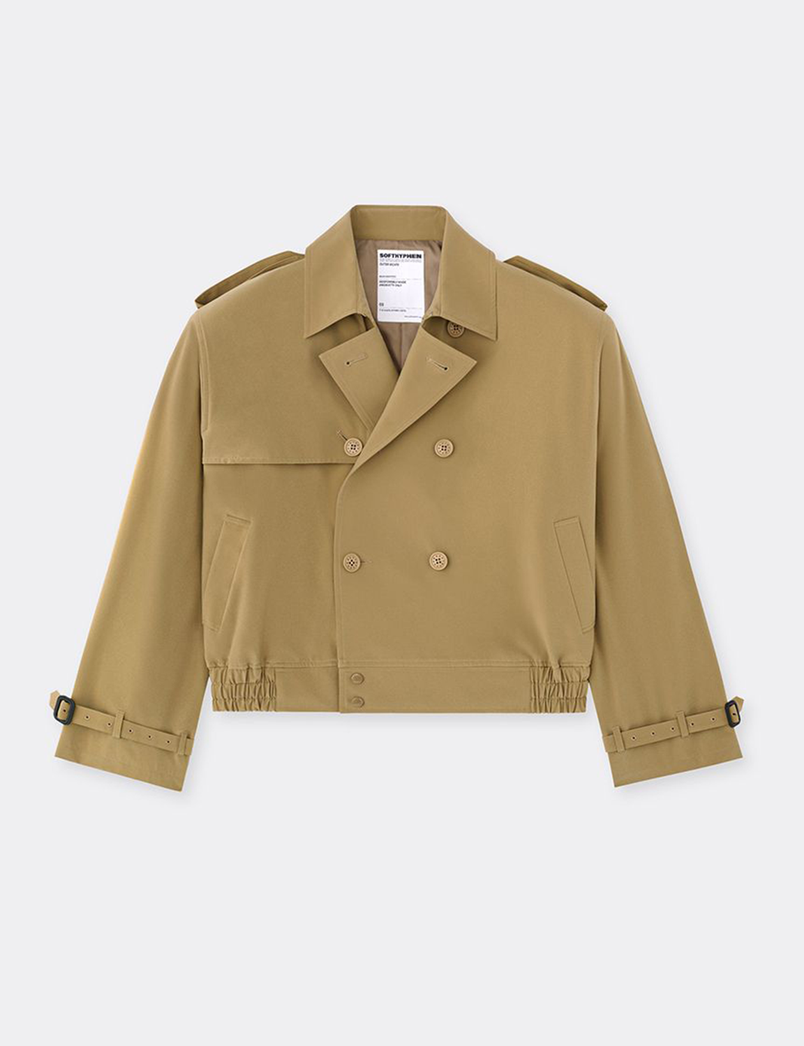 PADDED SHOULDER TRENCH JACKET