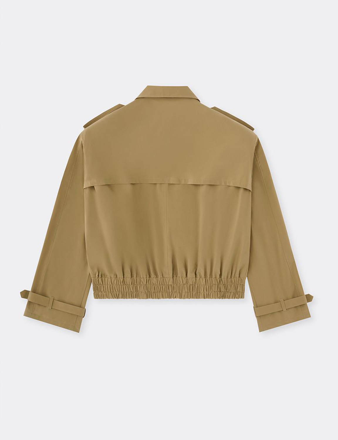 PADDED SHOULDER TRENCH JACKET