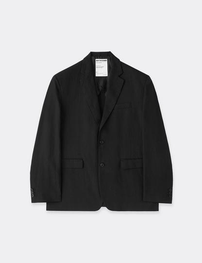 SQUARE SHOULDER LINEN JACKET