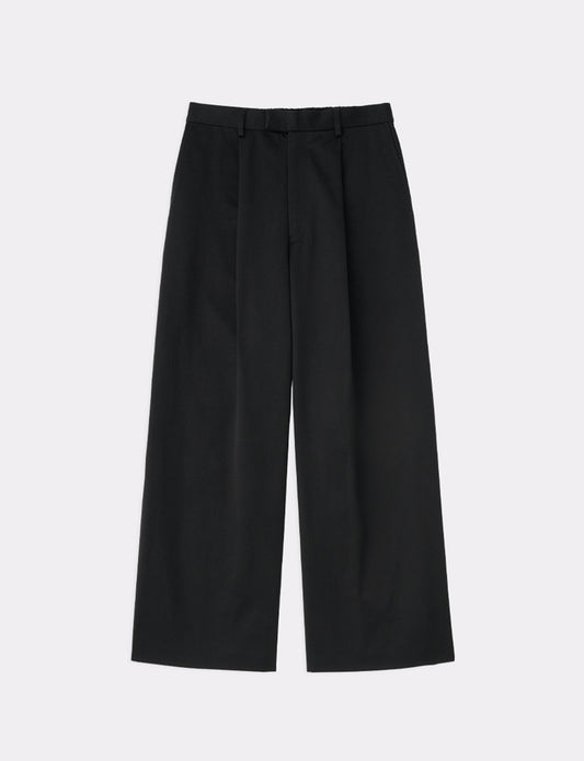 ORGANIC COTTON CHINO TUCKED EXTRA WIDE PANTS