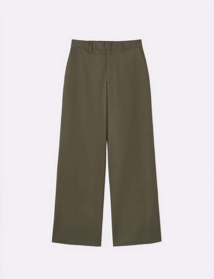 CHINO STRAIGHT WIDE TROUSERS