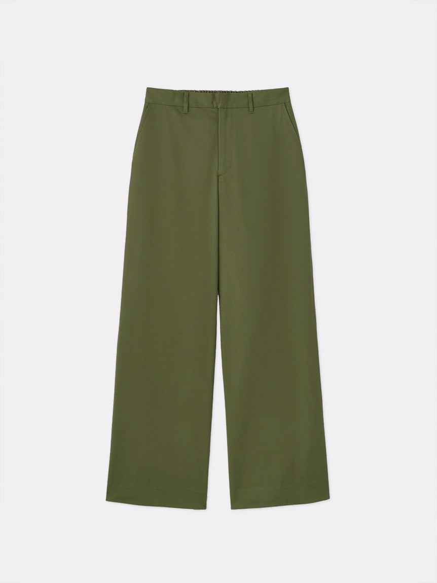 CHINO STRAIGHT WIDE TROUSERS