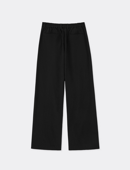 TAFFETA TUCKED EXTRA WIDE TROUSERS