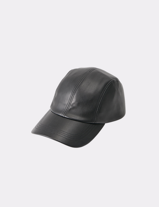 FAUX LEATHER JET CAP