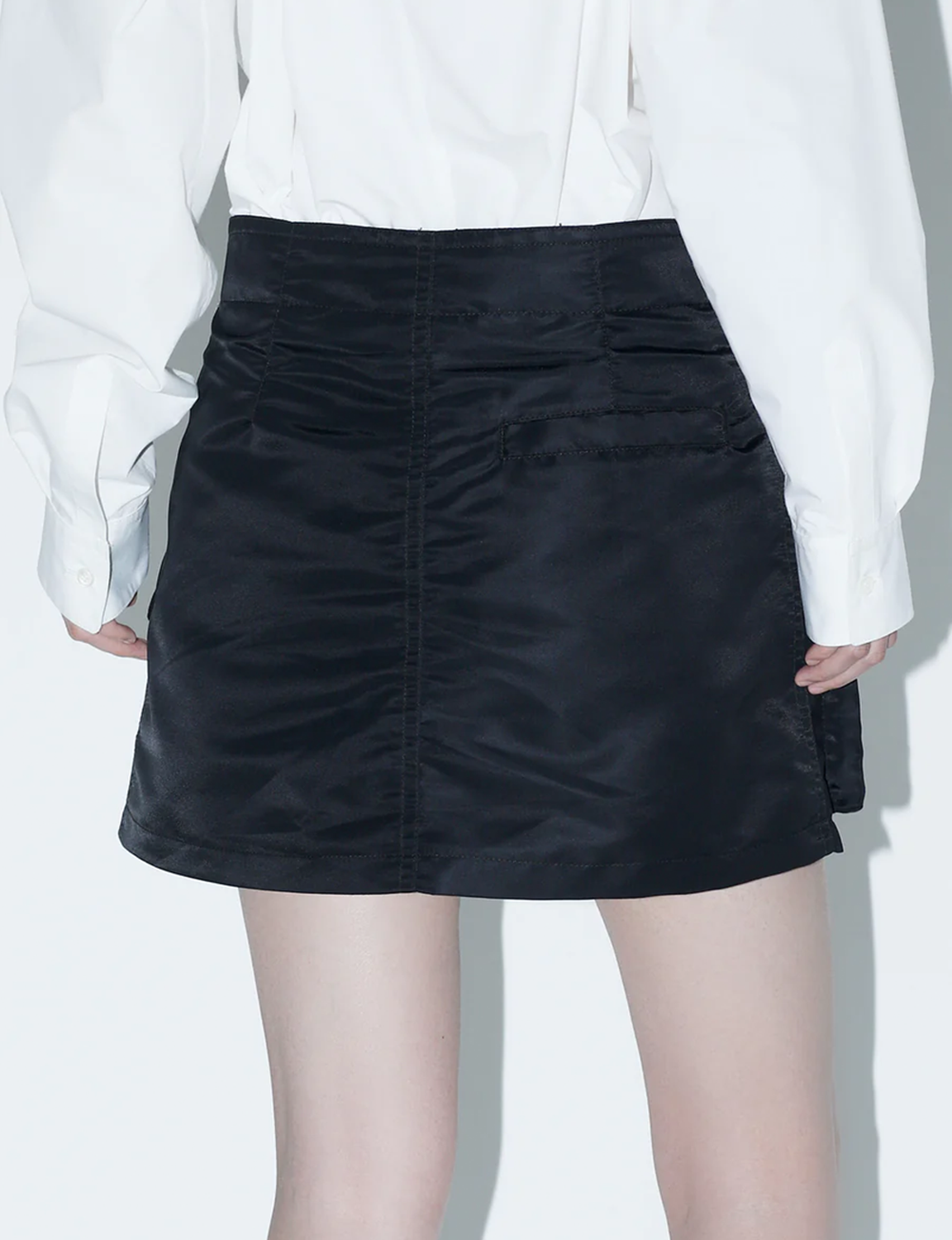 NYLON TWILL MINI SKIRT