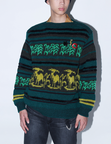 TOGA VIRILIS - WOOL JACQUARD KNIT PULLOVER – The Contemporary Fix