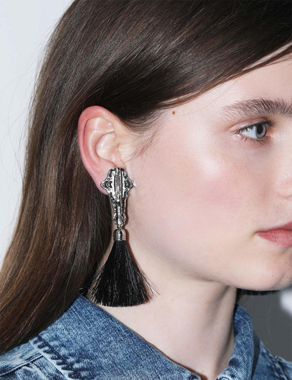 METAL FRINGE EARRINGS