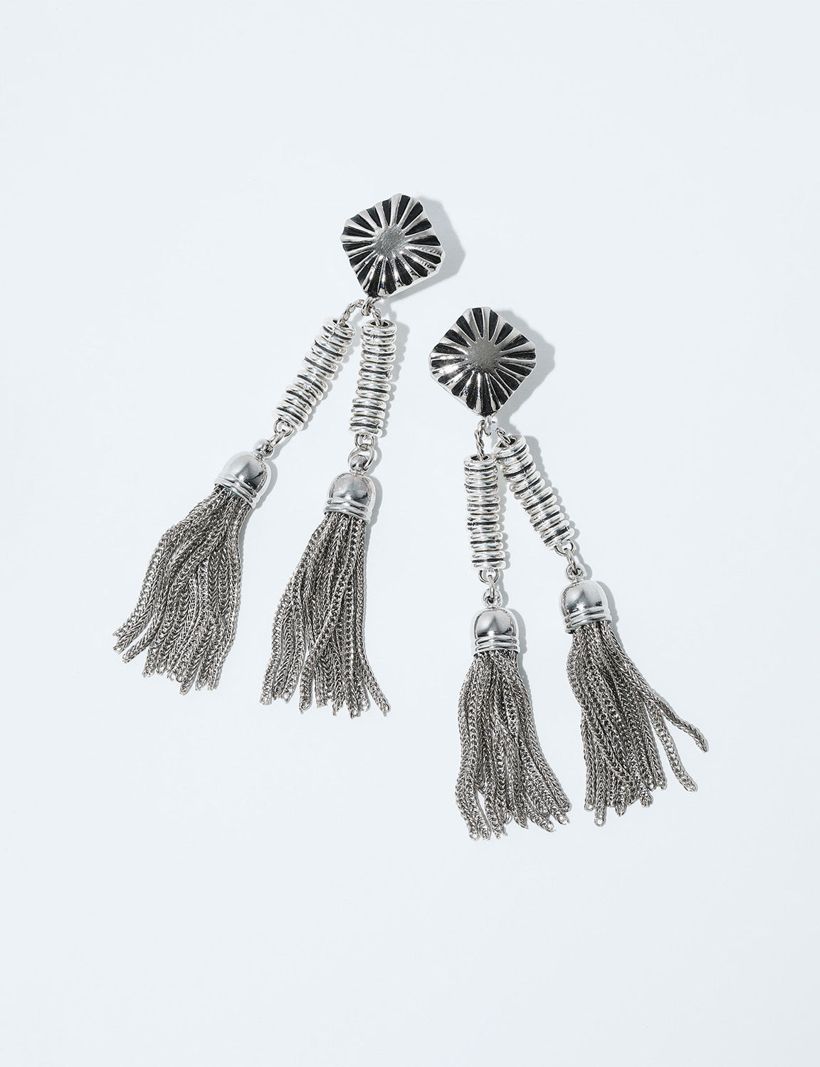 DOUBLE FRINGE EARRINGS