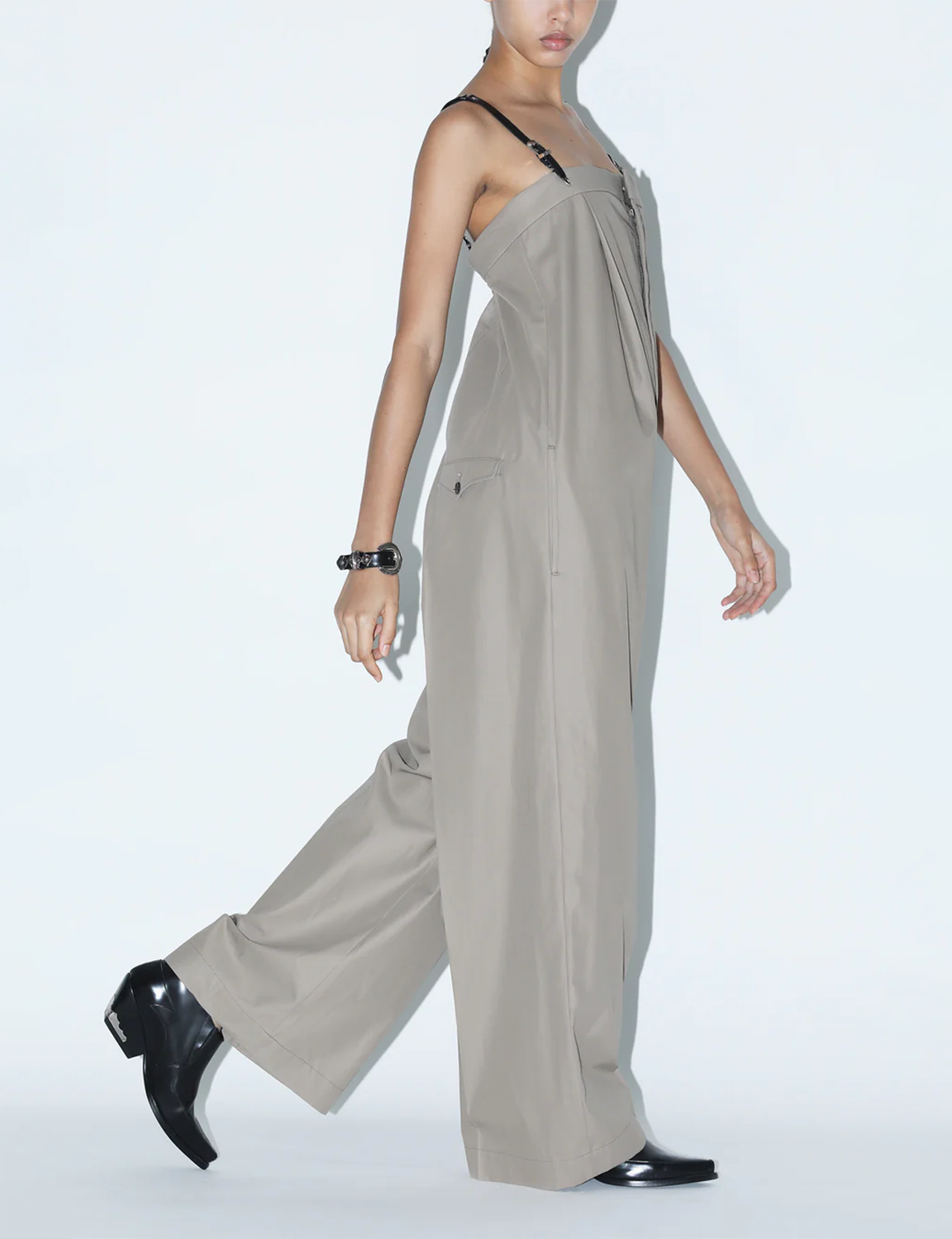 HIGH TWIST TWILL JUMPSUIT