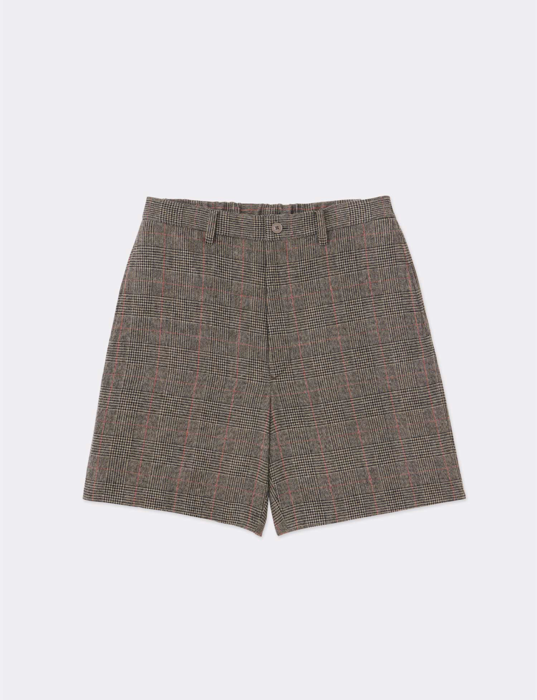 WOOL CHECK WIDE SHORTS