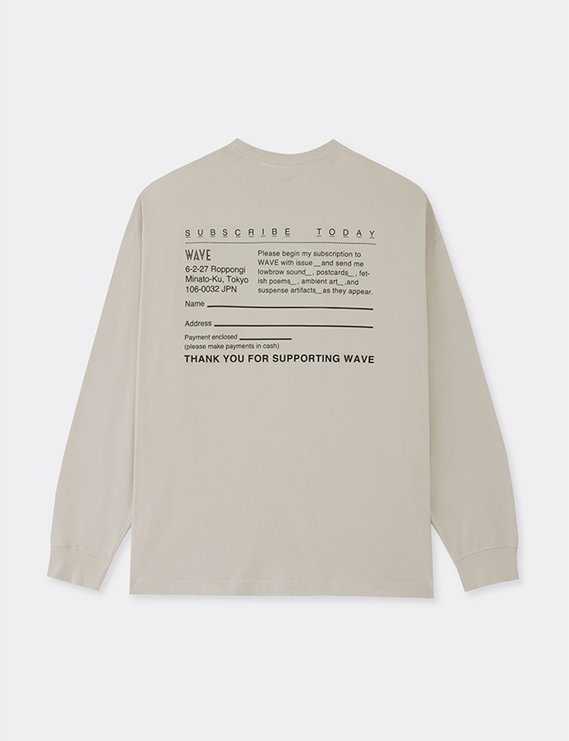 SUBSCRIBE TODAY L/S TEE