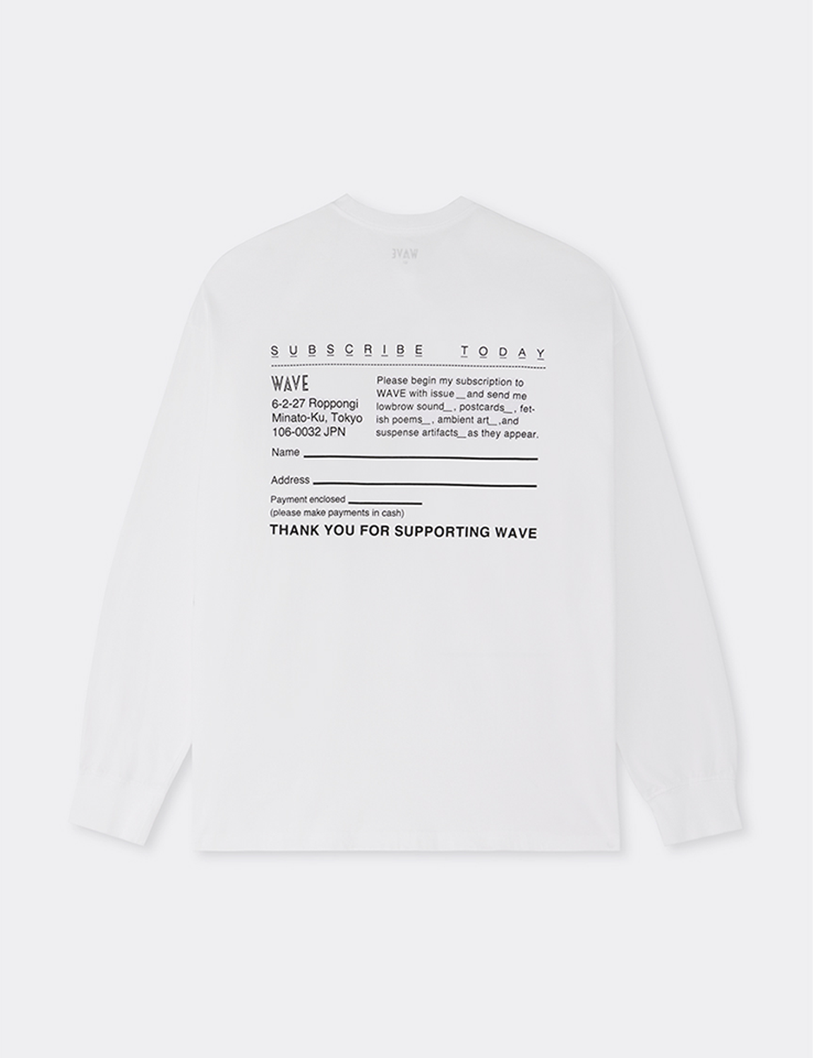 SUBSCRIBE TODAY L/S TEE