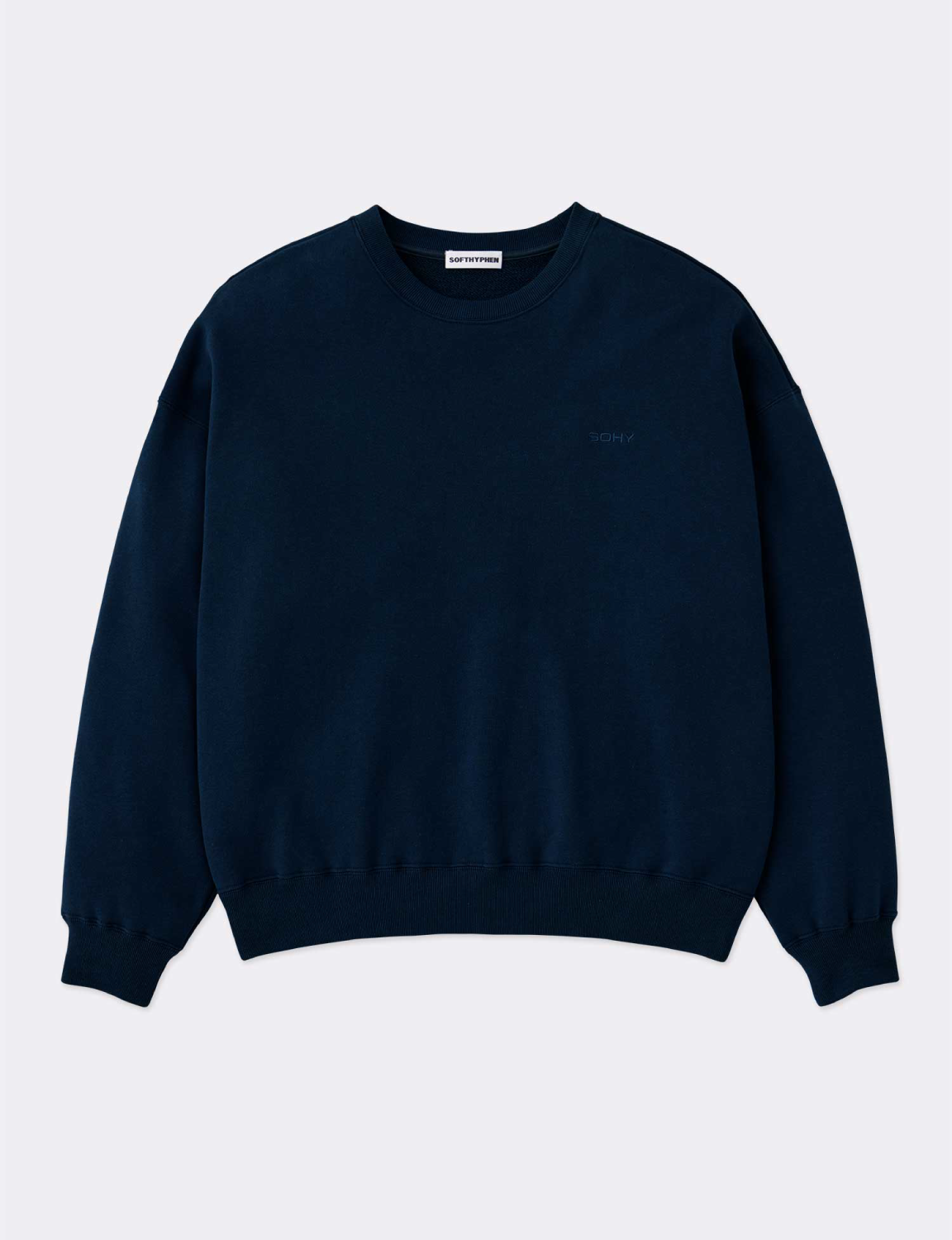 SOHY BASIC CREW NECK SWEAT - NVY