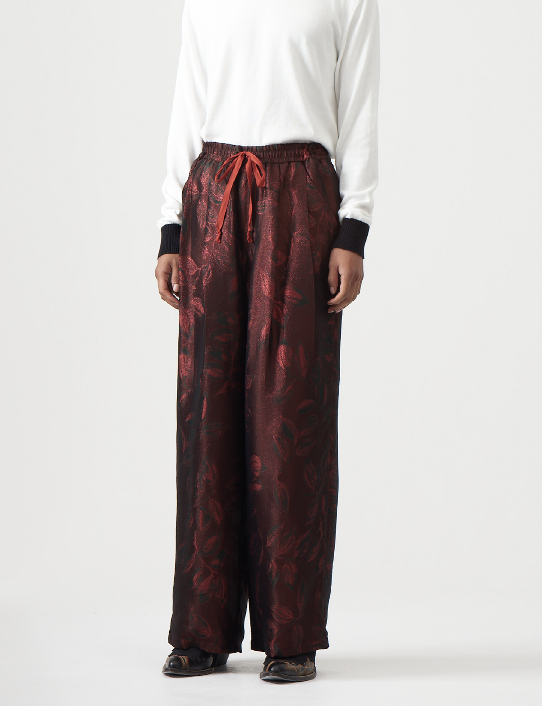 BED j.w. FORD - Jacquard Wide Trousers – Forest – The Contemporary